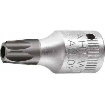 Klíč Nástavec 1/4" nástrčný, T15 TORX TAMPER RESISTANT, s otvorem, krátký, (44