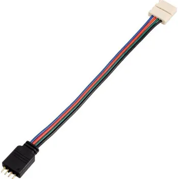 LED osvětlení Spojka pro LED RGB pásek 10mm s kabelem 4-PIN samec
