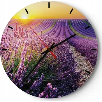 Hodiny Nástěnné hodiny do kuchyně 30x30 Krajina Skleněné hodiny do obýváku Tiché