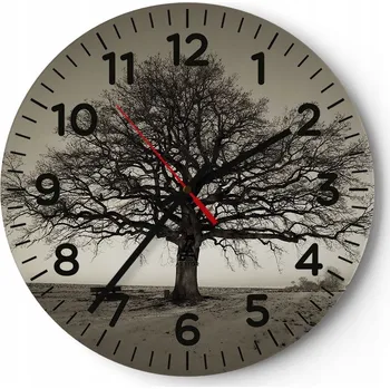 Hodiny Kuchyňské nástěnné hodiny 30x30 Krajina Moderní Skleněné hodiny do obýváku Tiché