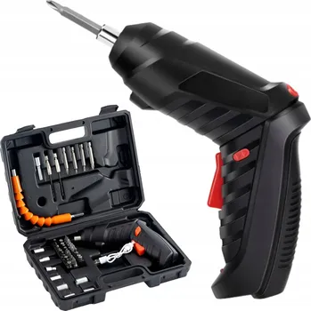 Šroubovák Akumulátorový šroubovák Hilda, 49 dílů, LED dioda, kufřík