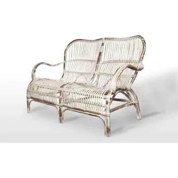 Zahradní sestava Vimine Natural Wicker® Ratanová pohovka cannes praná bílá