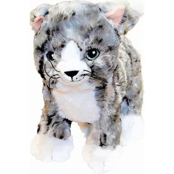 plyšák LILLEPLUTT Plyšák - šedobílá kočka