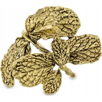 Prsten Ubrousek Prsten na ubrousek Zlatý Glamour List