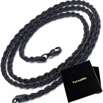 Řetízek Krásný ocelový pánský řetízek, ČERNÝ Versatile