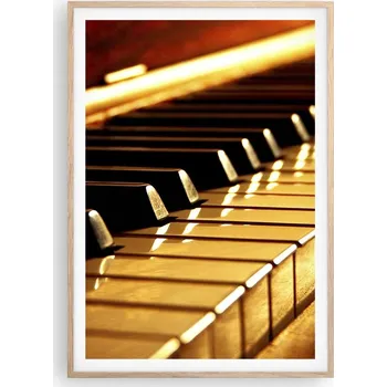 Obraz Plakát na zeď v rámu světlý dub 70x100 hudba obraz plakáty do obýváku