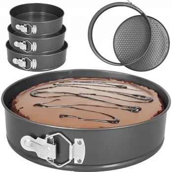 Forma na pečení FORMA NA DORT sada 3 kulatých forem na pečení dortů a koláčů