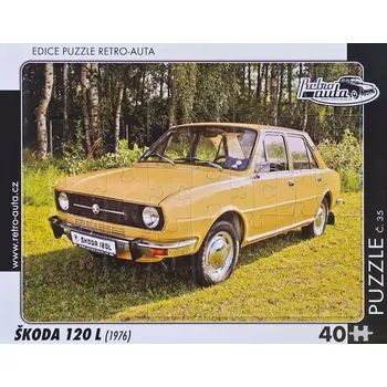 Puzzle Puzzle Skoda 40 dílků Puzzle č. 35 - ŠKODA 120 L (1976) 40 dílů