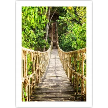 Obraz Plakát bez rámu do obývacího pokoje ložnice 50x70 džungle moderní módní obraz