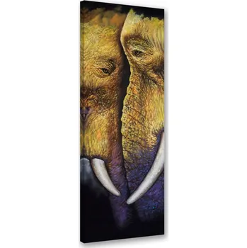 Obraz OBRAZ DO SALONU Pár slonů NA PLÁTNĚ 40x120