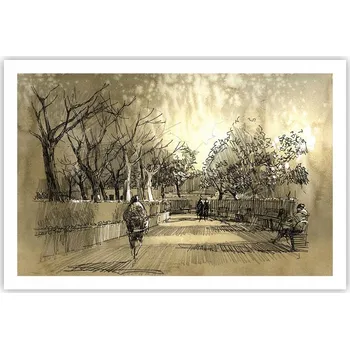 Obraz Obraz plakát do obýváku ložnice 91x61 ulička foto na zeď bez rámu