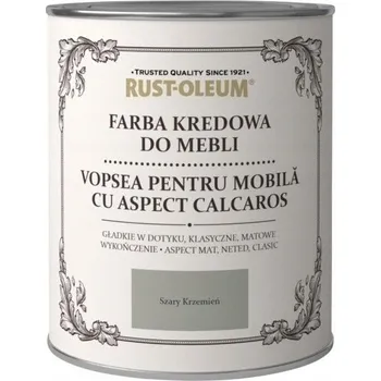 barva a nátěr na dřevo Rust-Oleum 0,75 l Šedá křemičitá polomatná křídová Barva na nábytek