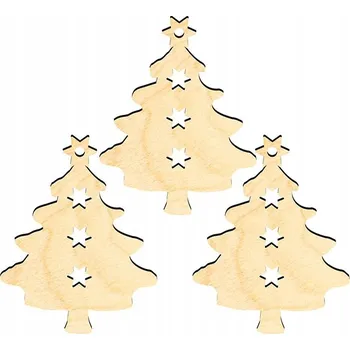 Obraz OZDOBY ŚWIĄTECZNE CHOINKOWE DREWNIANE Z7 3 ks