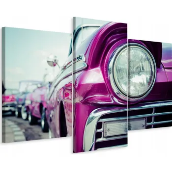 Obraz Obraz 3dílný KUBA Vintage Auta Dekor 3D 90x60