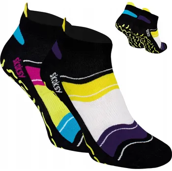 Dámské ponožky 2x Protiskluzové ABS Ponožky dámské sportovní fitness jóga 41-46 ZOOKSY