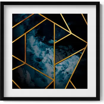 Obraz Dekorativní nástěnný obraz do pokoje Tmavá geometrická abstrakce 50x50 cm