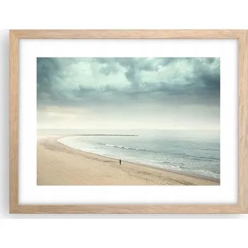 Obraz Obraz plakát v rámu světlý dub do obýváku 40x30 moře foto plakáty na zeď