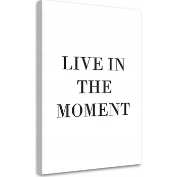 Obraz OBRAZ NA PLÁTNĚ Nápis Žij okamžikem CANVAS 60x90