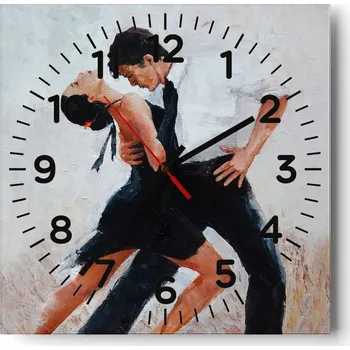 Hodiny Kuchyňské nástěnné hodiny 30x30 Abstrakce Skleněné hodiny do obýváku Moderní Tiché