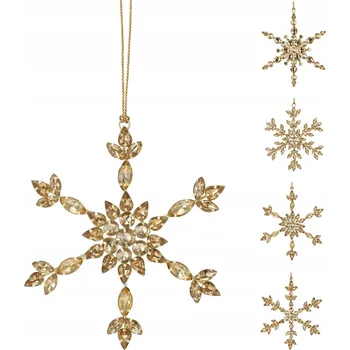 Vánoční ozdoba ZÁVĚSNÁ OZDOBA NA STROMEČEK SNĚHOVÁ VLOČKA 15 CM VÁNOČNÍ KOULE SNĚHURKA