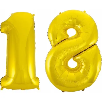 Balónek Oslava 18. narozenin - Zlaté balónky 92 cm