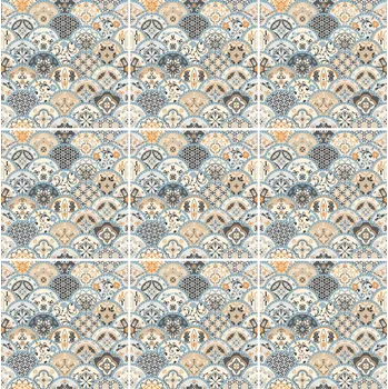 Samolepící dekorace Samolepka na obklady do kuchyně, koupelny, předsíně, patchwork design, 10x10 cm