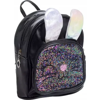 Městský batoh Jednokomorový Batoh pro předškoláky Agrafka pro dívky, černý