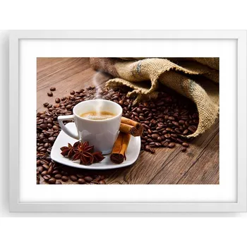 Obraz Obraz plakát v bílém rámu do obýváku 40x30 gastronomie foto na zeď