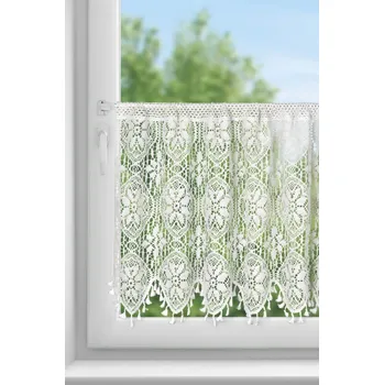 Záclona ArtFir Krátká záclona MOLY P | bílá 150 x 60 cm