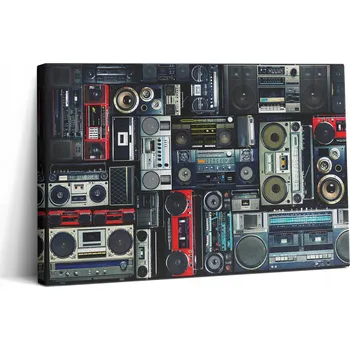 Obraz Foto Obraz na Plátně Připravený k Zavěšení Do Kuchyně Hudba - Boombox Vintage