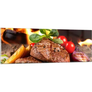 Obraz Obraz na skle do obýváku ložnice 90x30 gastronomie obrazy na zeď sklo