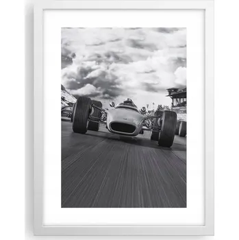 Obraz Obraz plakát v bílém rámu do obýváku 30x40 Formule 1 plakáty na zeď