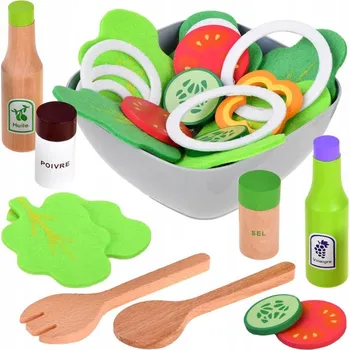 Miska salátu s dřevěnou zeleninou Jokomisiada ZA4194 zeleného