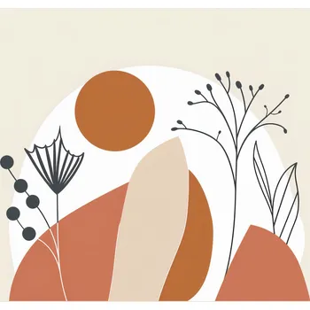 Plakát Plakát Organický Vzor bez rámu 60 x 50 cm