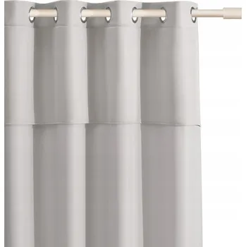 Obraz Hotový závěs do obýváku na kroužcích 140x280 Mia světle šedá