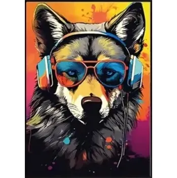 Obraz Plakát A3 v rámu Ellivex Vlk, dekorace do pokoje, Art plakáty