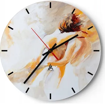 Hodiny Nástěnné hodiny do kuchyně 30x30 Umělecké skleněné hodiny do obýváku Loft Tiché