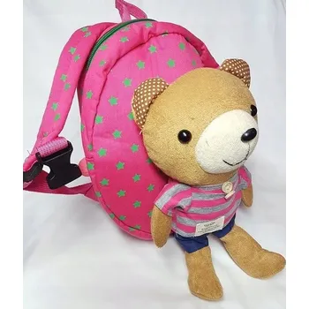 Městský batoh BATOH BATŮŽEK S ODEPÍNACÍM MEDVÍDKEM RŮZNÉ PROVEDENÍ