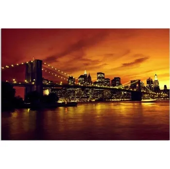 Obraz Obraz na plátně - Plátno, Brooklynský Bridge a Manha