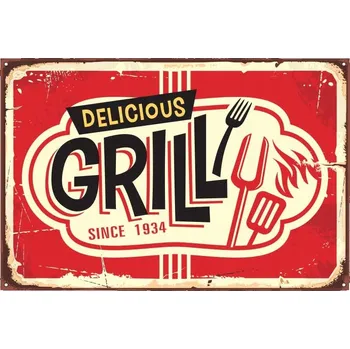 Obraz Cedule Grill Delicious