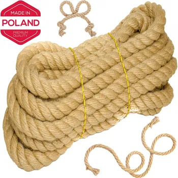 Železářství Jutový provaz konopný lodní lana ozdobná šňůra kroucená průměr 10mm 20m HIT