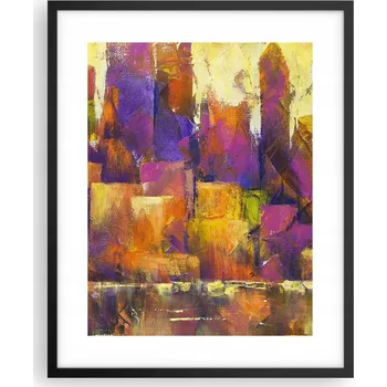 Obraz Obraz plakát na zeď v černém rámu 40x50 abstrakce plakáty do obýváku