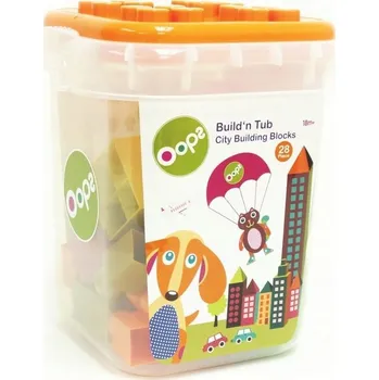 ostatní stavebnice Sada kostek Oops v kontejneru, kolekce Město, 28 dílků