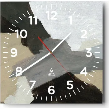 Hodiny Nástěnné hodiny do obýváku 40x40 Abstrakce Tiché hodiny Skleněné hodiny Bez hlučnosti