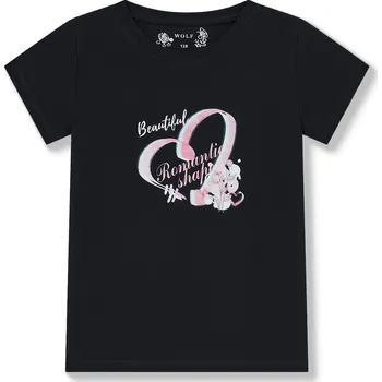 Dívčí tričko Dívčí tričko černé WOLF S2511B Velikost: 146