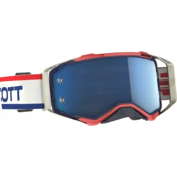 Motocyklové brýle SCOTT PROSPECT BÍLÉ/MODRÉ brýle enduro cross