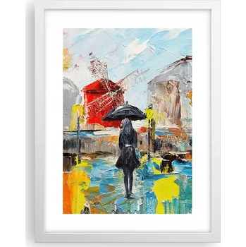 Obraz Obraz plakát v bílém rámu do obýváku 30x40 žena foto plakáty na zeď