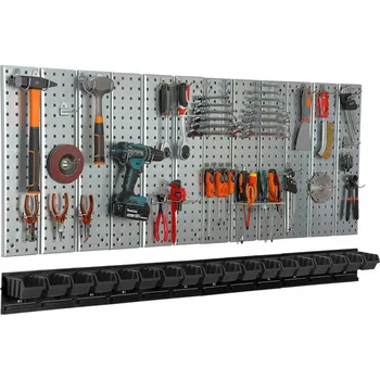 Obraz Kovová dílenská tabule na nářadí s 18 boxy