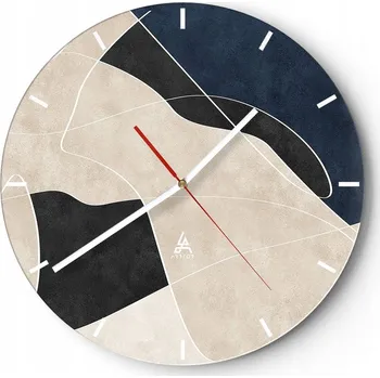 Hodiny Nástěnné hodiny do kuchyně 30x30 Moderní skleněné hodiny do obýváku Tiché