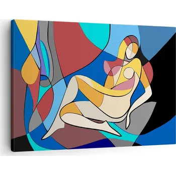 Obraz Obraz na plátně do obýváku ložnice 70x50 kubismus foto obrazy na zeď